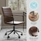 Martha Stewart Taytum Upholstered Office Chair in Saddle Brown/Oil Rubbed Bronze CH-142370-BR-BK-MS - alternate 7